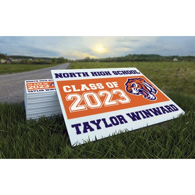 16"x24" Double Sided Polybag Yard Sign w/3 Color