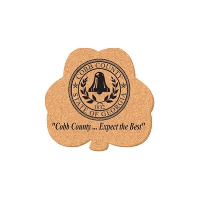 Coaster - 5"X5" Clover Shape Cork Coasters