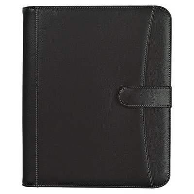 Pebble Grain 8 ?" x 11" Zippered Portfolio With Calculator