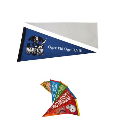 7.8" x 17.7" Full Color Printed Felt Pennant