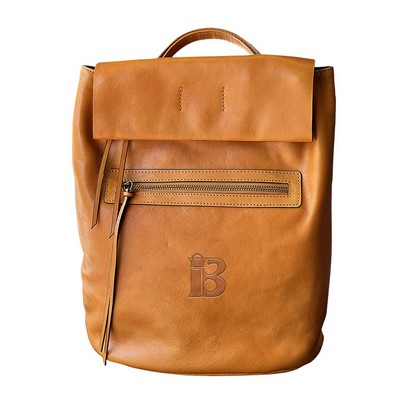 Large capacity genuine leather backpack