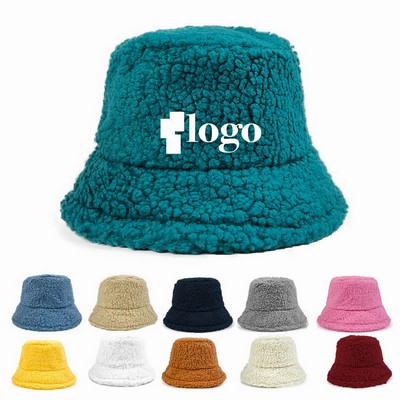 Faux Fur Sherpa Bucket Hat Fisherman Caps