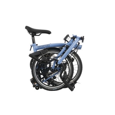 Brompton C Line Explore Mid Folding Bike - Cloud Blue