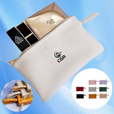 Portable Cosmetic Pouch in Soft PU Material