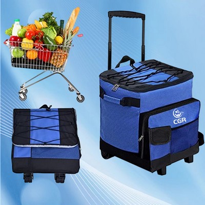 Leak-Proof Insulated Rolling Cooler with Wheels