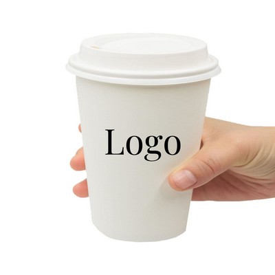 50 Pack 16 oz Disposable Paper Cups With Lids