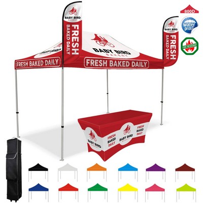 Premium Aluminum 10' x 15' Tent Kit (Full-Bleed Dye Sublimation)