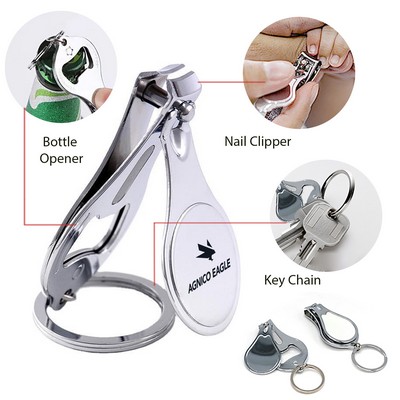 3-In-1 Nail Clippers (Bottle Opener & Key Chain)