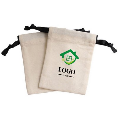 Organic Cotton Drawstring Jewelry Bag Gift Pouch Sachet Bags