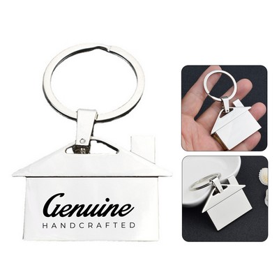 House Shaped Metal Keyring